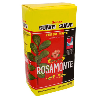Мате Rosamonte Suave 500 г  Популярный мягкий сорт напитка с насыщенным вкусом. Сбалансированный вкус и аромат